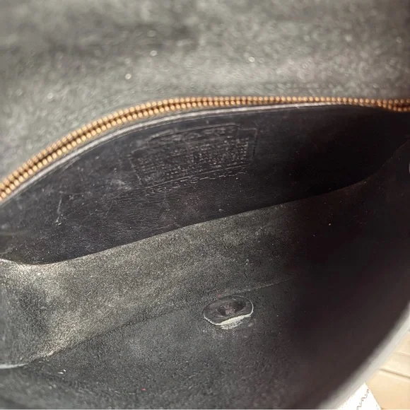 *RARE* Coach Sling Bag #9710 Black Leather NYC Vintage 1985 Turnlock Flap Bag - Picture 9 of 16